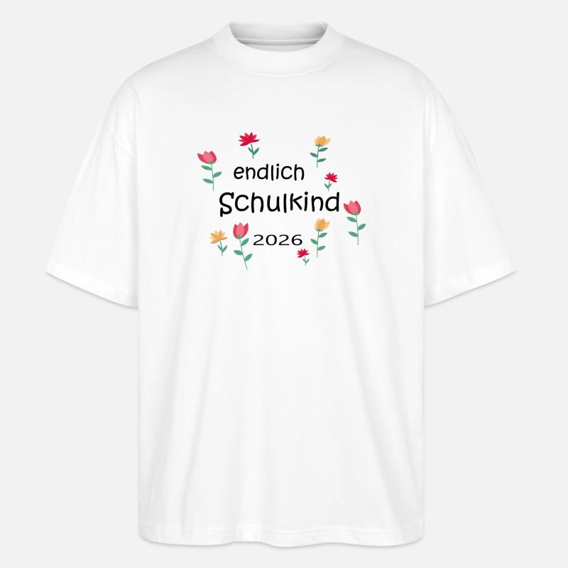 Endlich Schulkind  - Stanley/Stella Oversized Unisex Bio T-Shirt Blaster 2.0 - Weiß