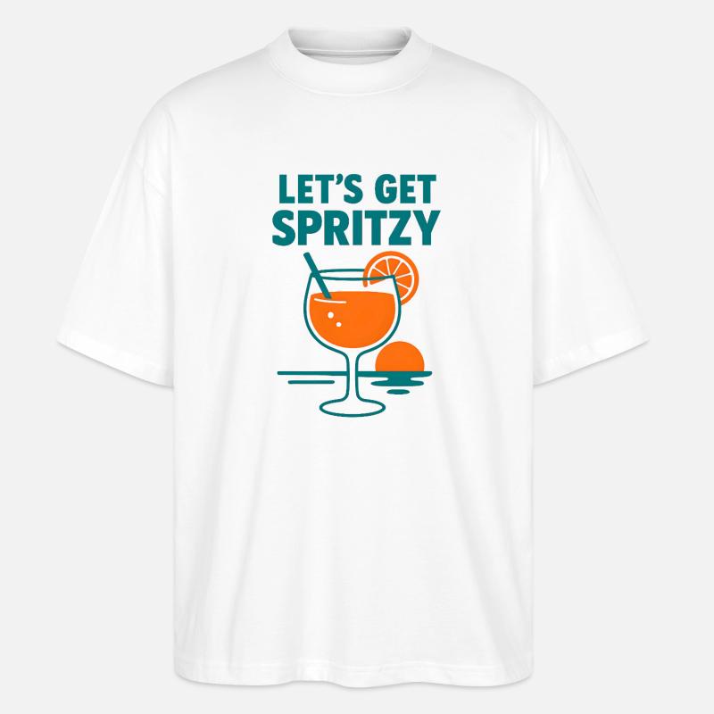 Lets Get Spritzy - Stanley/Stella Oversized Unisex Organic T-shirt Blaster 2.0 - white