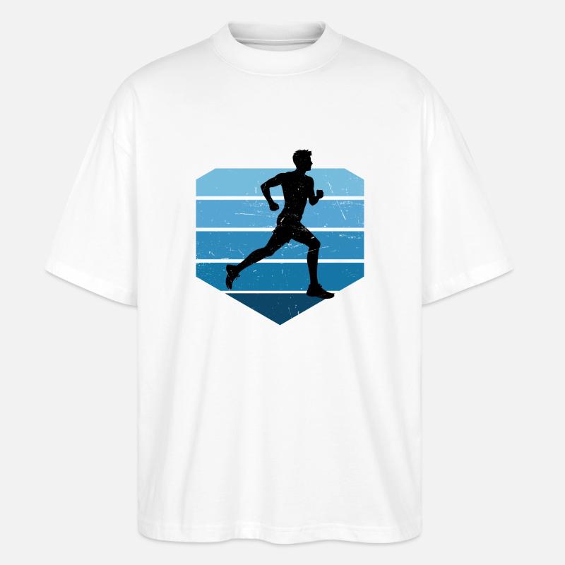 Geschenkidee für einen Running mit Running - Stanley/Stella Oversized Unisex Bio T-Shirt Blaster 2.0 - Weiß