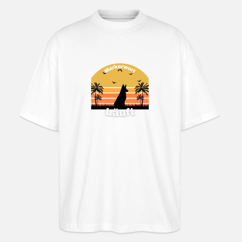 Markerwort läuft - Stanley/Stella Oversized Unisex Bio T-Shirt Blaster 2.0 - Weiß
