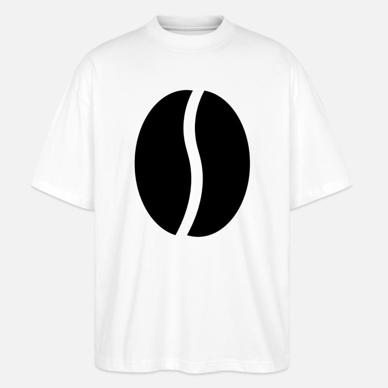 Kaffeebohnen - Stanley/Stella Oversized Unisex Bio T-Shirt Blaster 2.0 - Weiß