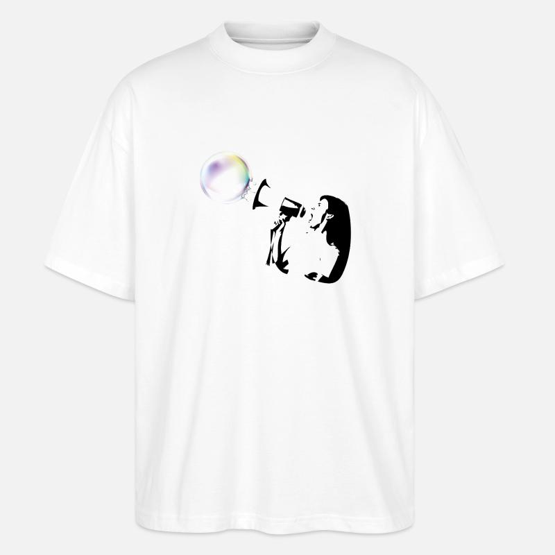 Bubble shot - T-shirt bio Blaster 2.0 coupe oversize Stanley/Stella Unisexe - blanc