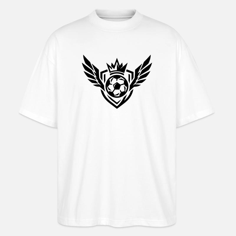 Fussball Wappen - Stanley/Stella Oversized Unisex Bio T-Shirt Blaster 2.0 - Weiß