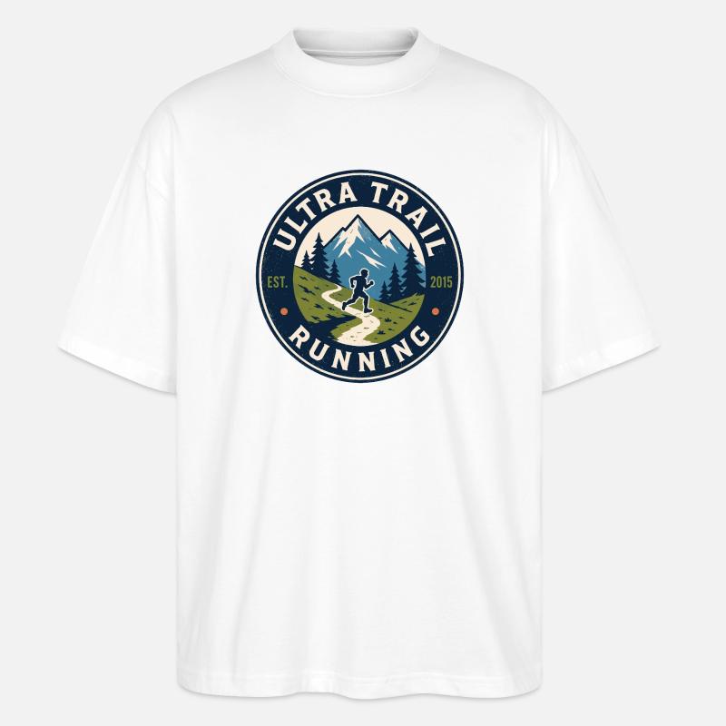 Ultra Trail Running - T-shirt bio Blaster 2.0 coupe oversize Stanley/Stella Unisexe - blanc