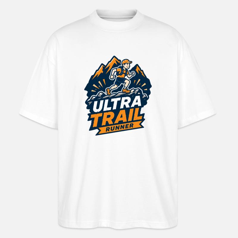 Ultra Trail Runner - Stanley/Stella Oversized Unisex Bio T-Shirt Blaster 2.0 - Weiß