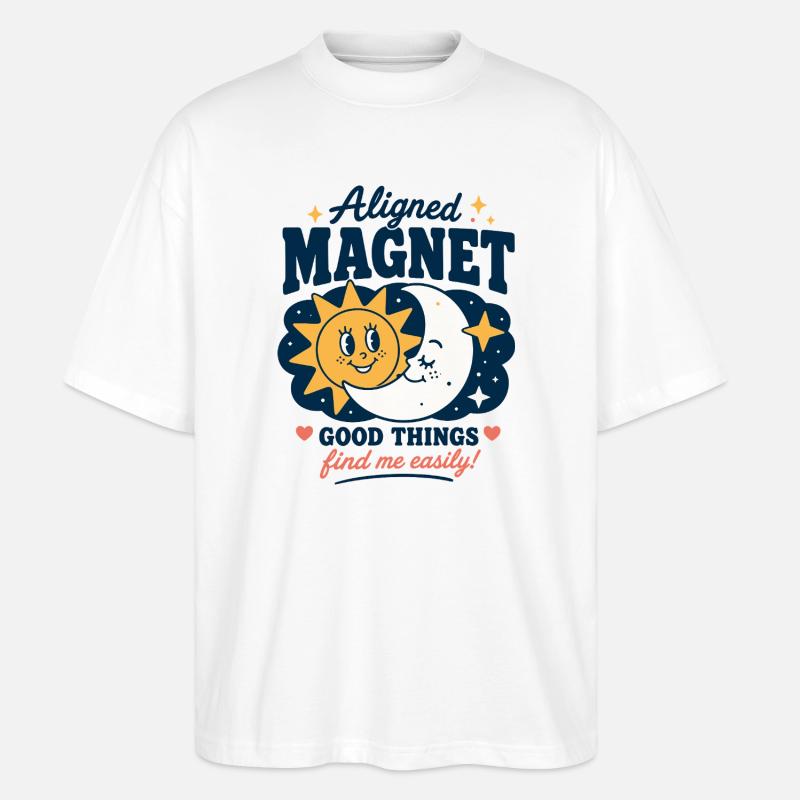 Aligned Magnet Good Things Design - Stanley/Stella Oversized Unisex Bio T-Shirt Blaster 2.0 - Weiß
