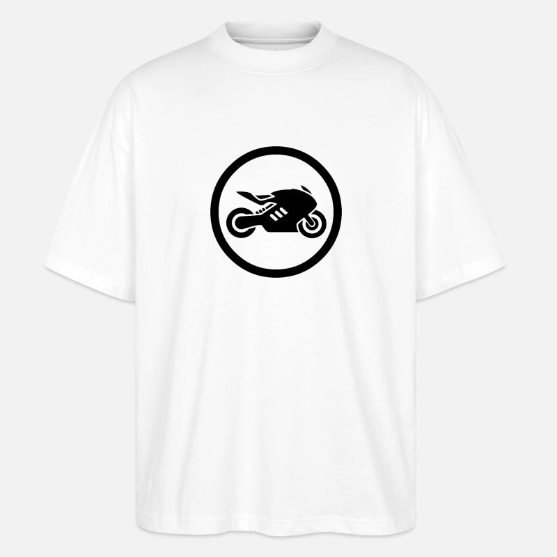 motorcycle - Stanley/Stella Oversized Unisex Organic T-shirt Blaster 2.0 - white