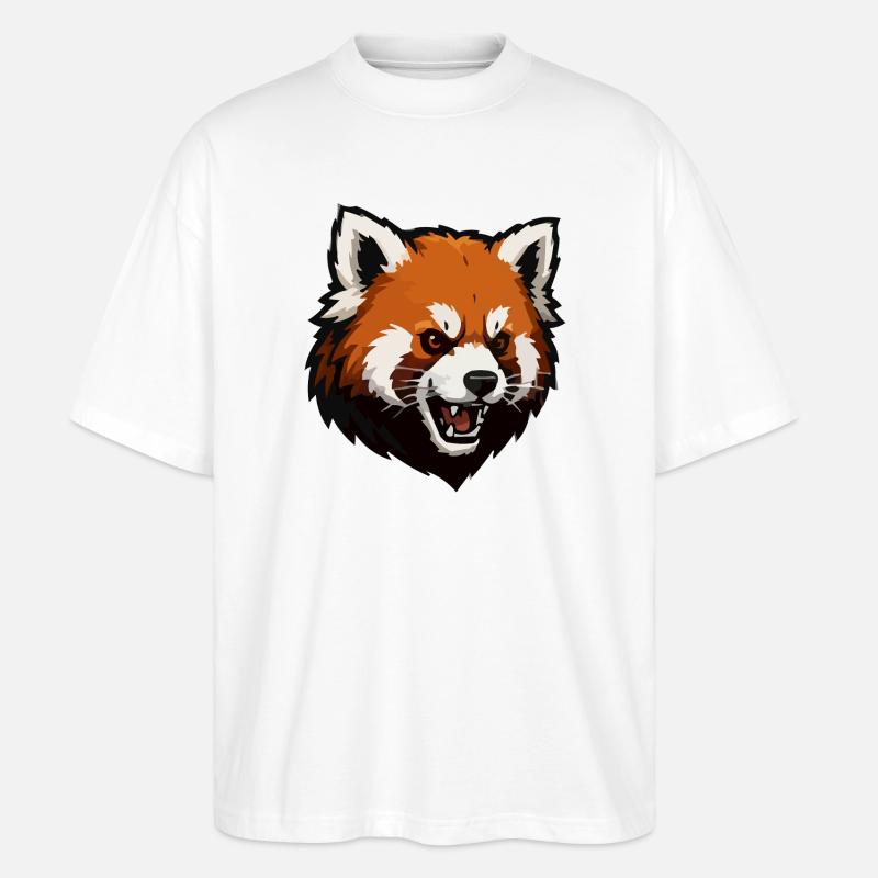 Aggressive Fox - Stanley/Stella Oversized Unisex Organic T-shirt Blaster 2.0 - white