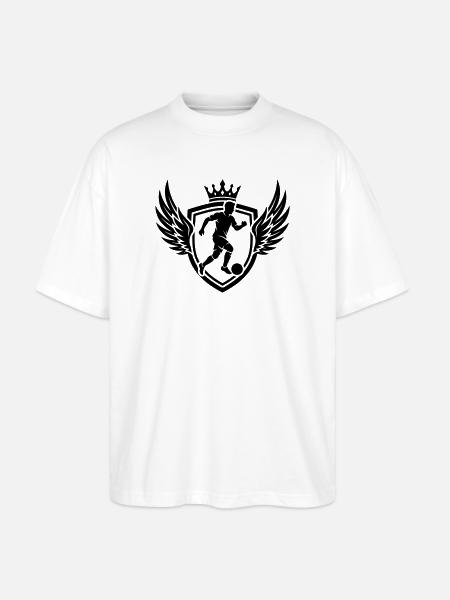 Fussballer Wappen Schild - Stanley/Stella Oversized Unisex Bio T-Shirt Blaster 2.0 - Weiß