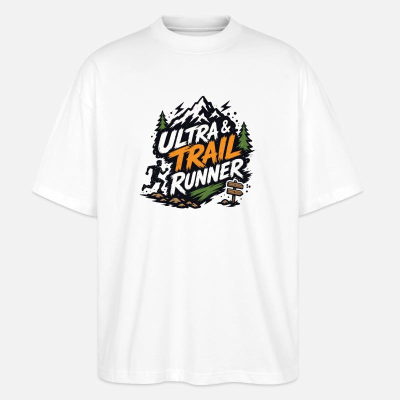 Ultra- und Trailrunner - Stanley/Stella Oversized Unisex Bio T-Shirt Blaster 2.0 - Weiß