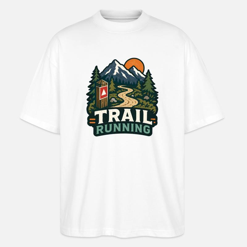 Trailrunning - Stanley/Stella Oversized Unisex Bio T-Shirt Blaster 2.0 - Weiß