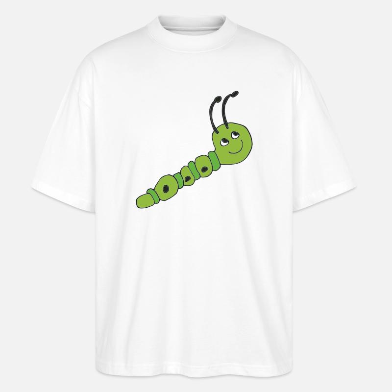 raupe - Stanley/Stella Oversized Unisex Bio T-Shirt Blaster 2.0 - Weiß