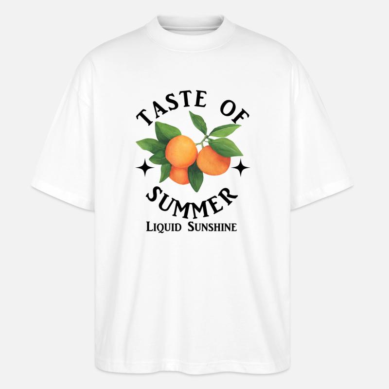 Zitrus Aquarel Orangenzweig - Stanley/Stella Oversized Unisex Bio T-Shirt Blaster 2.0 - Weiß