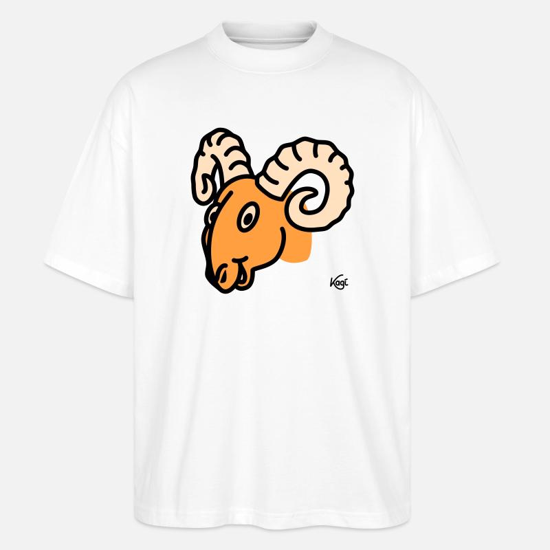 Ariès grand - T-shirt bio Blaster 2.0 coupe oversize Stanley/Stella Unisexe - blanc