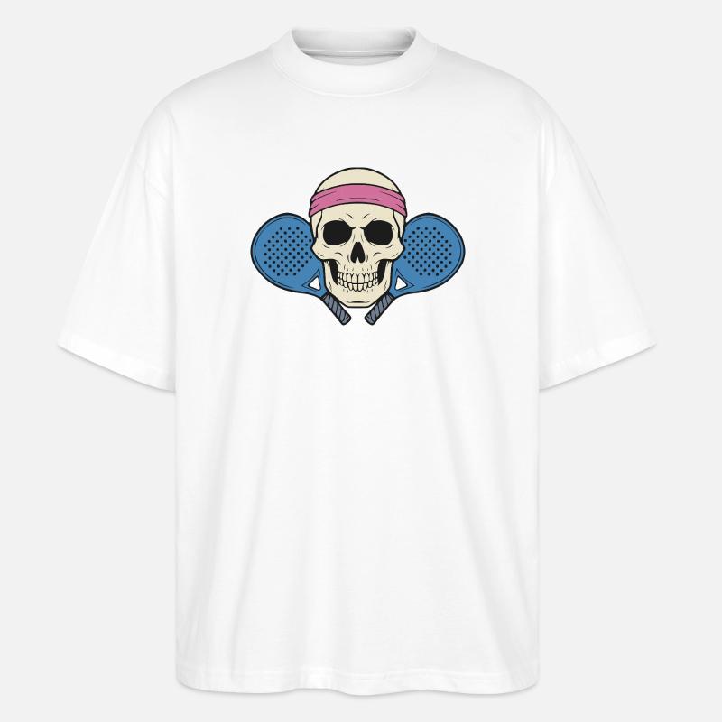 Crâne de Padel - T-shirt bio Blaster 2.0 coupe oversize Stanley/Stella Unisexe - blanc