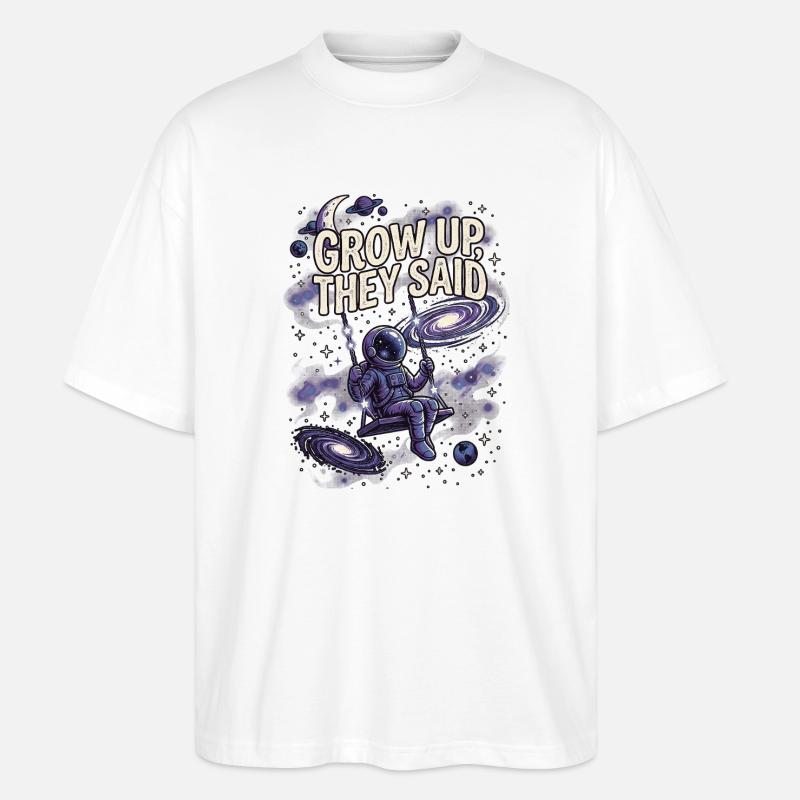 Grow Up - Stanley/Stella Oversized Unisex Bio T-Shirt Blaster 2.0 - Weiß