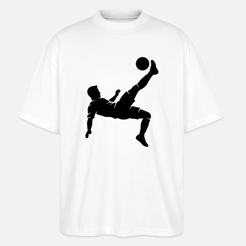 Bicyclette du footballeur - T-shirt bio Blaster 2.0 coupe oversize Stanley/Stella Unisexe - blanc