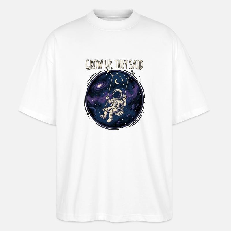 Grandis un peu, disaient - T-shirt bio Blaster 2.0 coupe oversize Stanley/Stella Unisexe - blanc