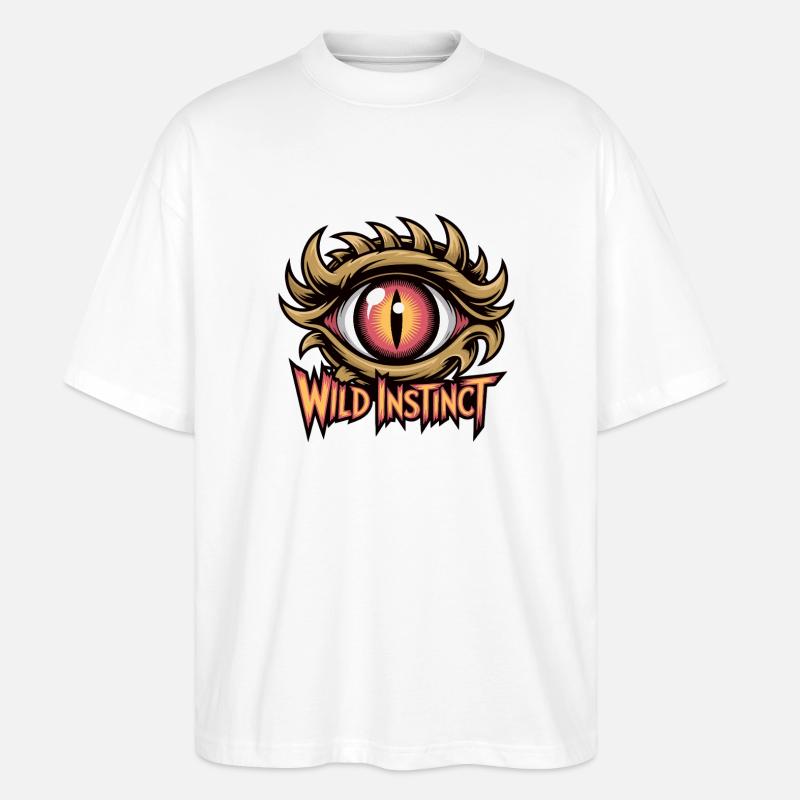 Wildes Instinktauge - Stanley/Stella Oversized Unisex Bio T-Shirt Blaster 2.0 - Weiß