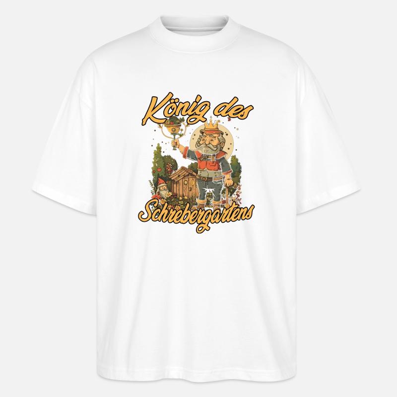 Schrebergarten Gemüsebeet Gartenarbeit Garten - Stanley/Stella Oversized Unisex Bio T-Shirt Blaster 2.0 - Weiß