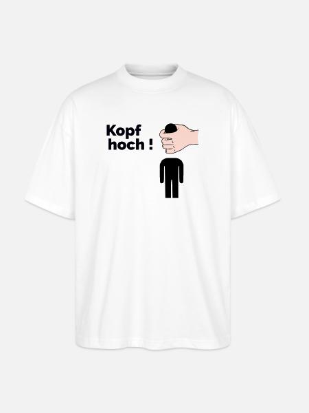 Kopf hoch - Stanley/Stella Oversized Unisex Bio T-Shirt Blaster 2.0 - Weiß