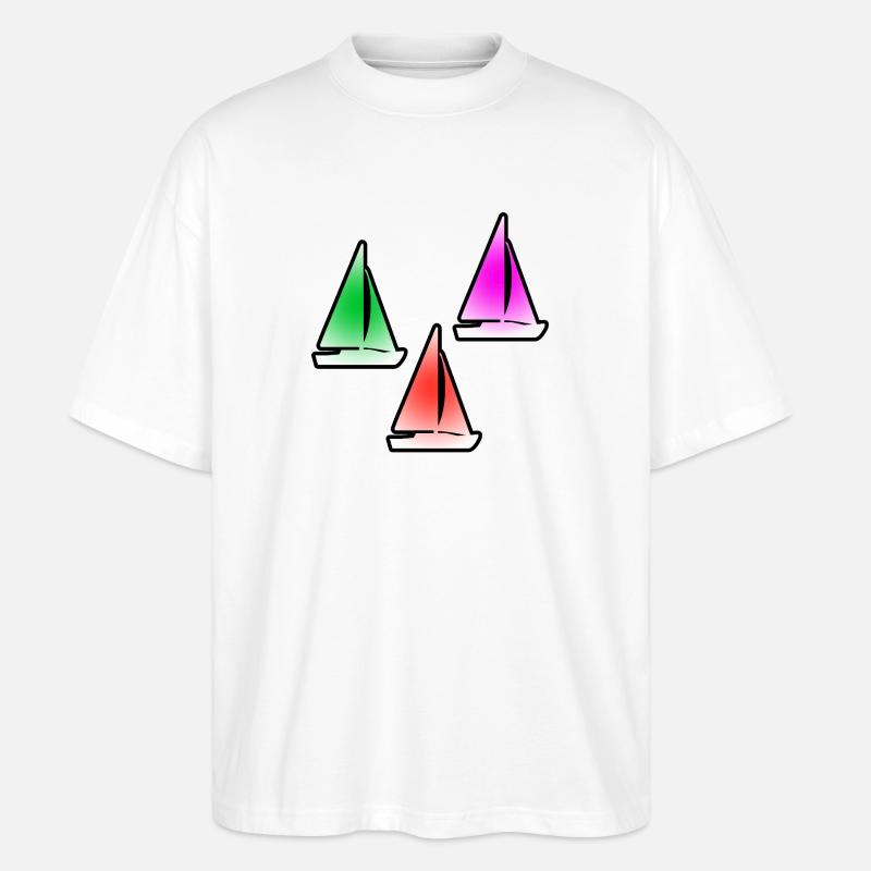 Segeln - Stanley/Stella Oversized Unisex Bio T-Shirt Blaster 2.0 - Weiß