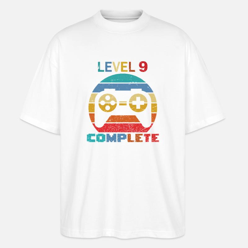 Niveau 9 terminé - T-shirt bio Blaster 2.0 coupe oversize Stanley/Stella Unisexe - blanc