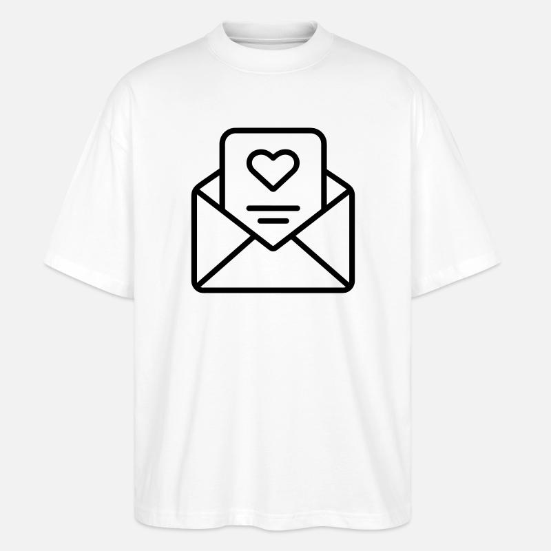 Liebesbrief - Stanley/Stella Oversized Unisex Bio T-Shirt Blaster 2.0 - Weiß