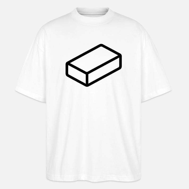 brique - T-shirt bio Blaster 2.0 coupe oversize Stanley/Stella Unisexe - blanc