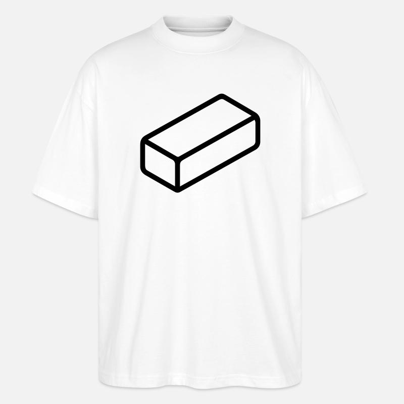 brique - T-shirt bio Blaster 2.0 coupe oversize Stanley/Stella Unisexe - blanc