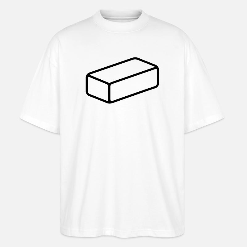 brique - T-shirt bio Blaster 2.0 coupe oversize Stanley/Stella Unisexe - blanc