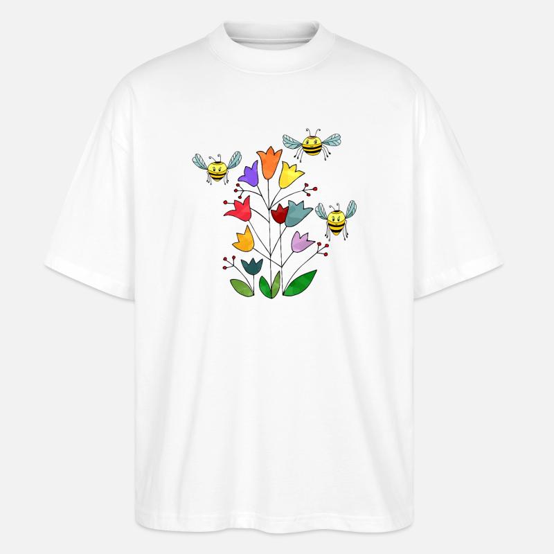 Insekten - Stanley/Stella Oversized Unisex Bio T-Shirt Blaster 2.0 - Weiß