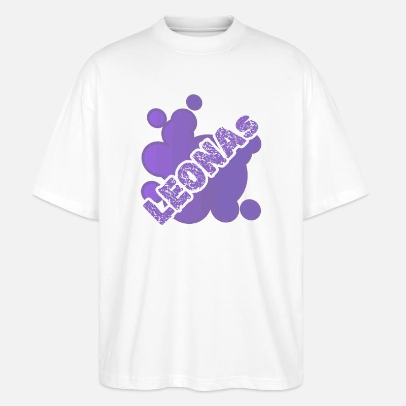 Leonas als Tier - Stanley/Stella Oversized Unisex Bio T-Shirt Blaster 2.0 - Weiß