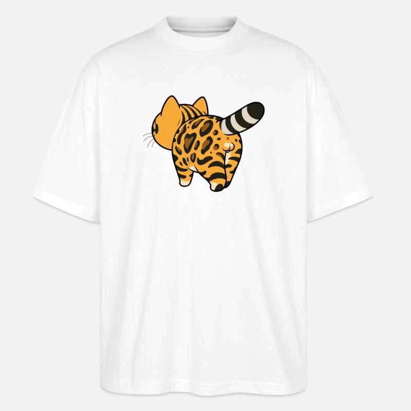 Convertisseur de motifs léopard - T-shirt bio Blaster 2.0 coupe oversize Stanley/Stella Unisexe - blanc