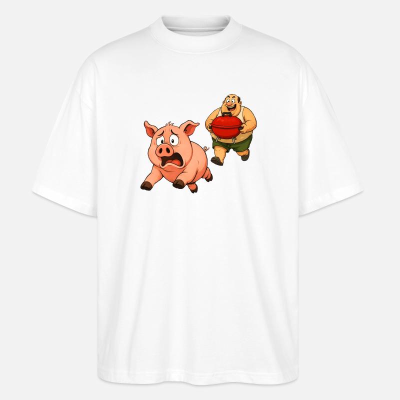 Conception de gril amusante - T-shirt bio Blaster 2.0 coupe oversize Stanley/Stella Unisexe - blanc