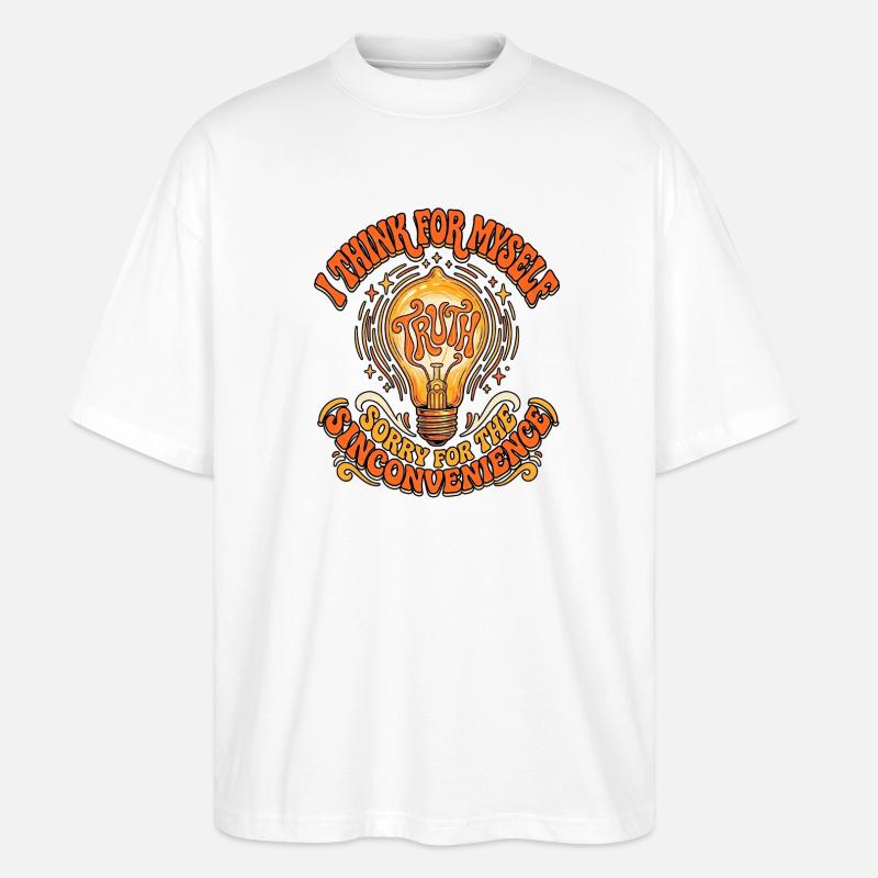 Think For Myself - Stanley/Stella Oversized Unisex Bio T-Shirt Blaster 2.0 - Weiß