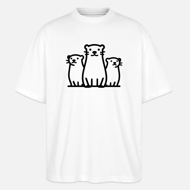 loutre - T-shirt bio Blaster 2.0 coupe oversize Stanley/Stella Unisexe - blanc