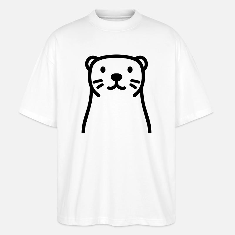 loutre - T-shirt bio Blaster 2.0 coupe oversize Stanley/Stella Unisexe - blanc