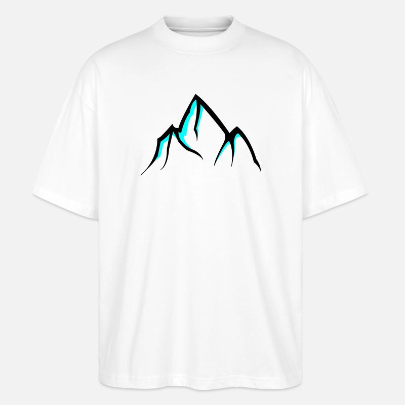 Mountains Mountains - Stanley/Stella Oversized Unisex Organic T-shirt Blaster 2.0 - white