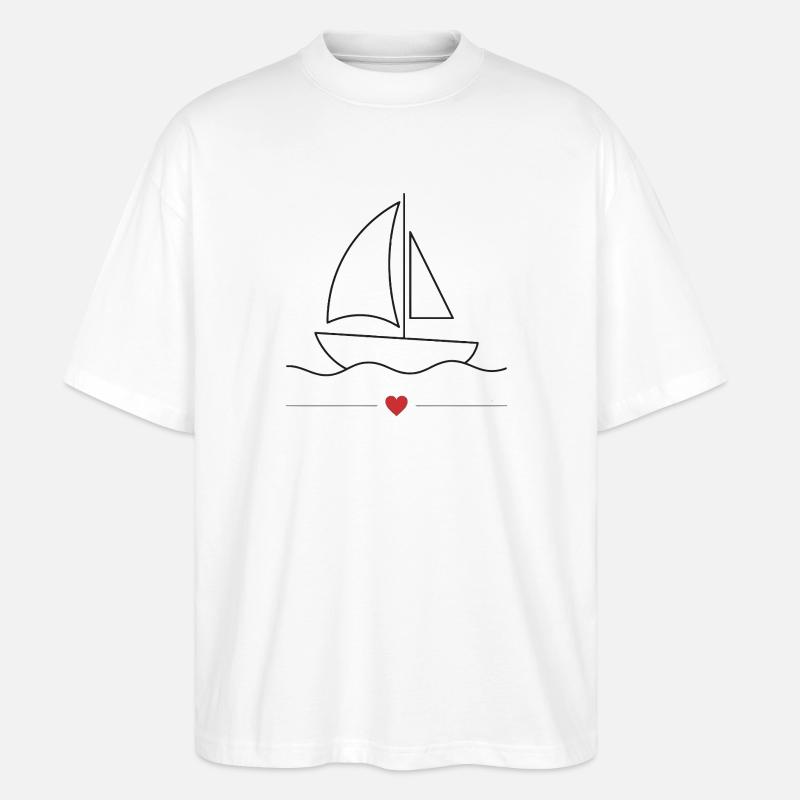 Motorboot-Sportboot - Stanley/Stella Oversized Unisex Bio T-Shirt Blaster 2.0 - Weiß