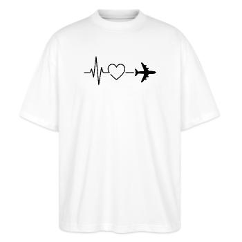 Voyage - T-shirt bio Blaster 2.0 coupe oversize Stanley/Stella Unisexe - blanc - Devant - Alina (178cm) & Michal (187cm)