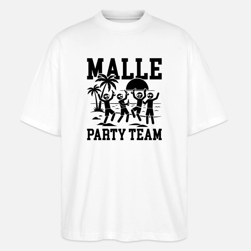 Vacances de l’équipe Malle Party - T-shirt bio Blaster 2.0 coupe oversize Stanley/Stella Unisexe - blanc