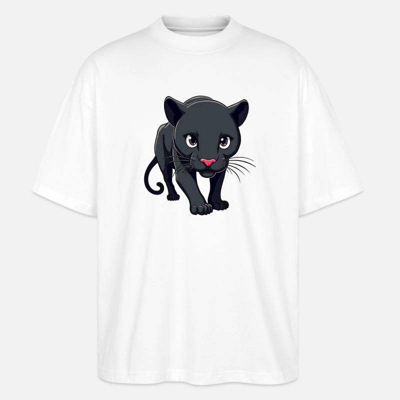 Panthère - T-shirt bio Blaster 2.0 coupe oversize Stanley/Stella Unisexe - blanc