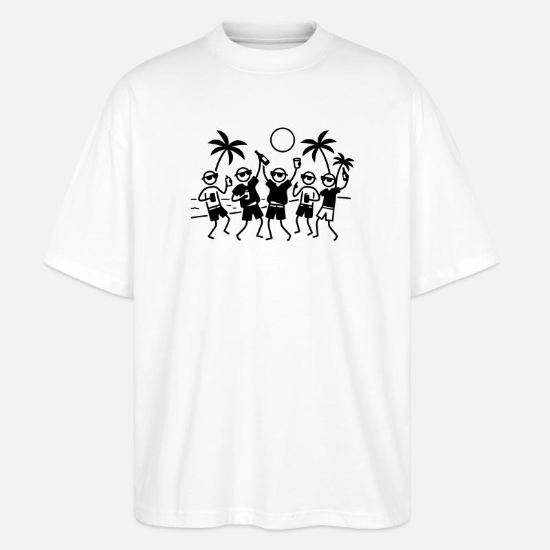 Party Group Beach - T-shirt bio Blaster 2.0 coupe oversize Stanley/Stella Unisexe - blanc