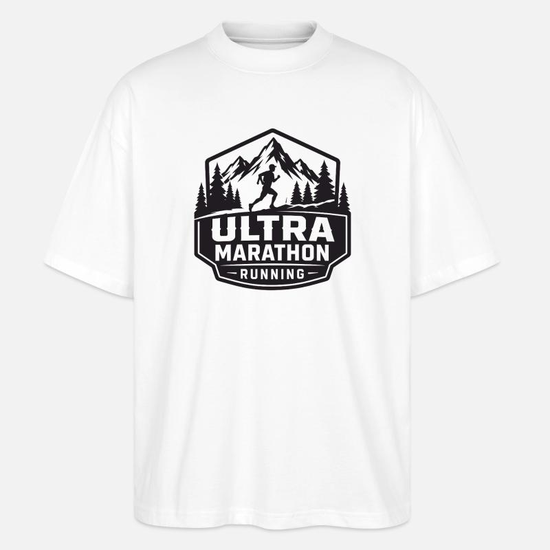 Insigne de Mountain Course d’Ultramarathon - T-shirt bio Blaster 2.0 coupe oversize Stanley/Stella Unisexe - blanc