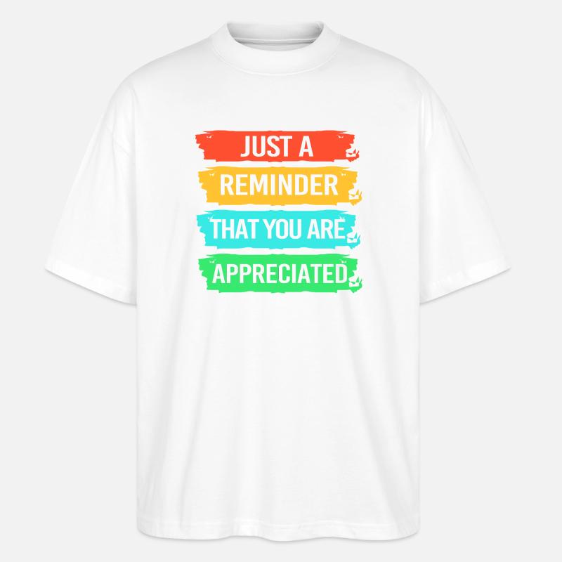 Mitarbeiter der Woche Mitarbeiter des Monats - Stanley/Stella Oversized Unisex Bio T-Shirt Blaster 2.0 - Weiß