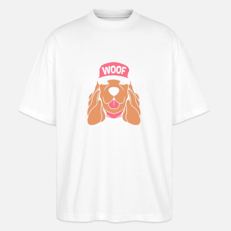 Cocker Spaniel Vater - Stanley/Stella Oversized Unisex Bio T-Shirt Blaster 2.0 - Weiß