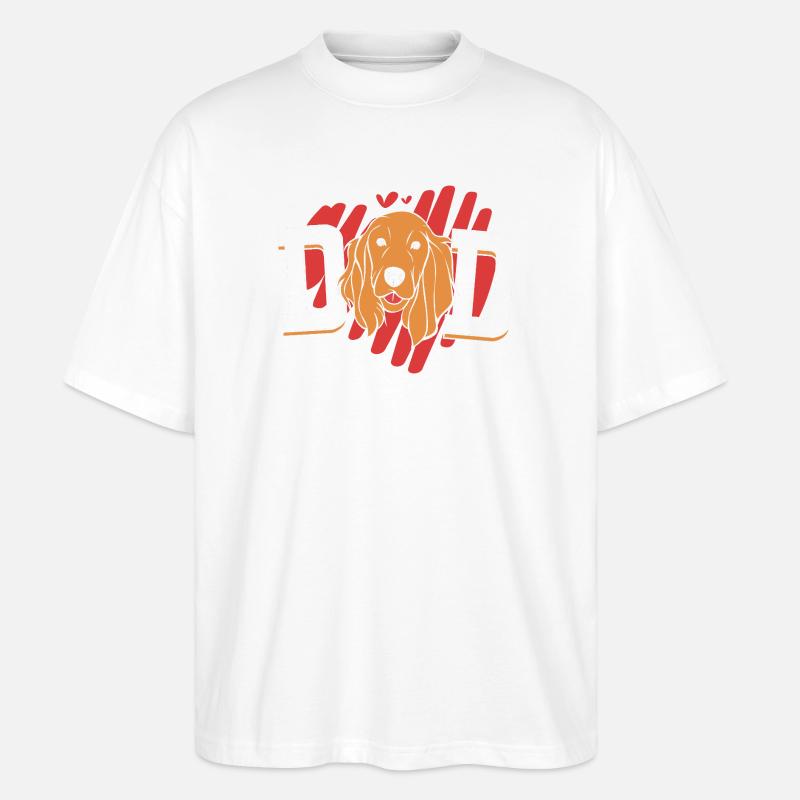 Cocker Spaniel Dad - Stanley/Stella Oversized Unisex Bio T-Shirt Blaster 2.0 - Weiß