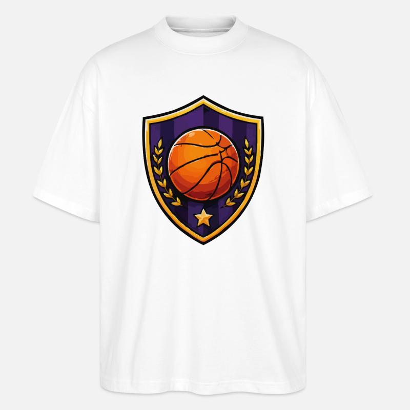 Basketballschild Lorbeer - Stanley/Stella Oversized Unisex Bio T-Shirt Blaster 2.0 - Weiß