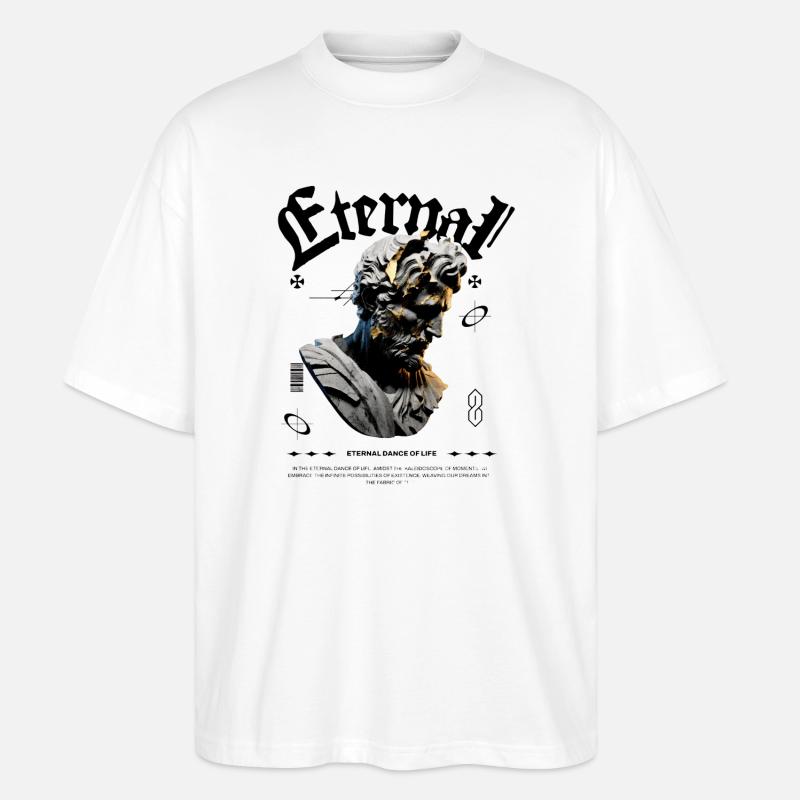 Ewige Bronzestatue Glitch - Stanley/Stella Oversized Unisex Bio T-Shirt Blaster 2.0 - Weiß